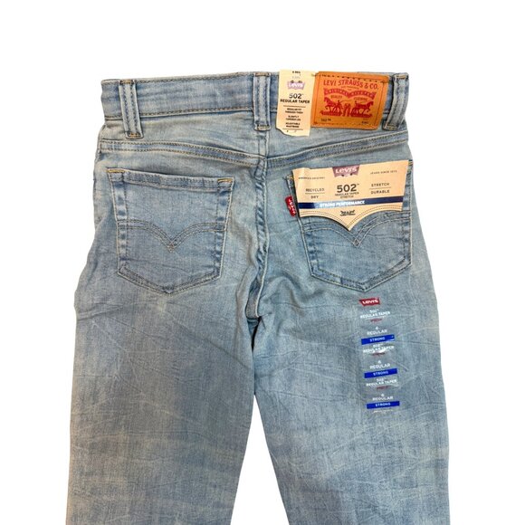 NWT Levis Kids 502 Size 6 Boys Regular Taper Jeans Stretch Denim - Picture 13 of 15
